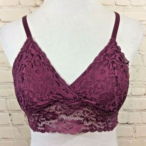 Body Frosting Purple Bralette Size Small Unpadded